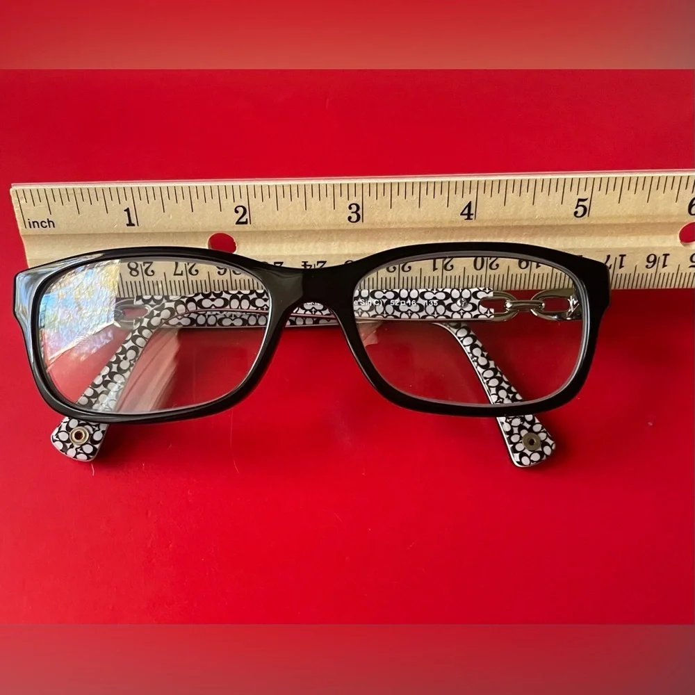 COACH GLASSES,Coach Black and White Patterned Glasses